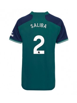 Arsenal William Saliba #2 Ausweichtrikot für Frauen 2023-24 Kurzarm